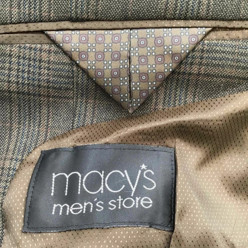 Michael by Michael Kors Men's Green Plaid designer Blazer Size 40R 40 - Picture 6 of 7